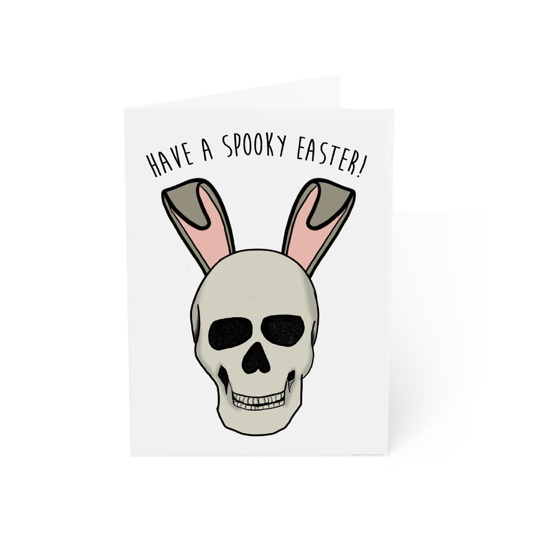 Have a Spooky Easter! Skull with Bunny Ears Card