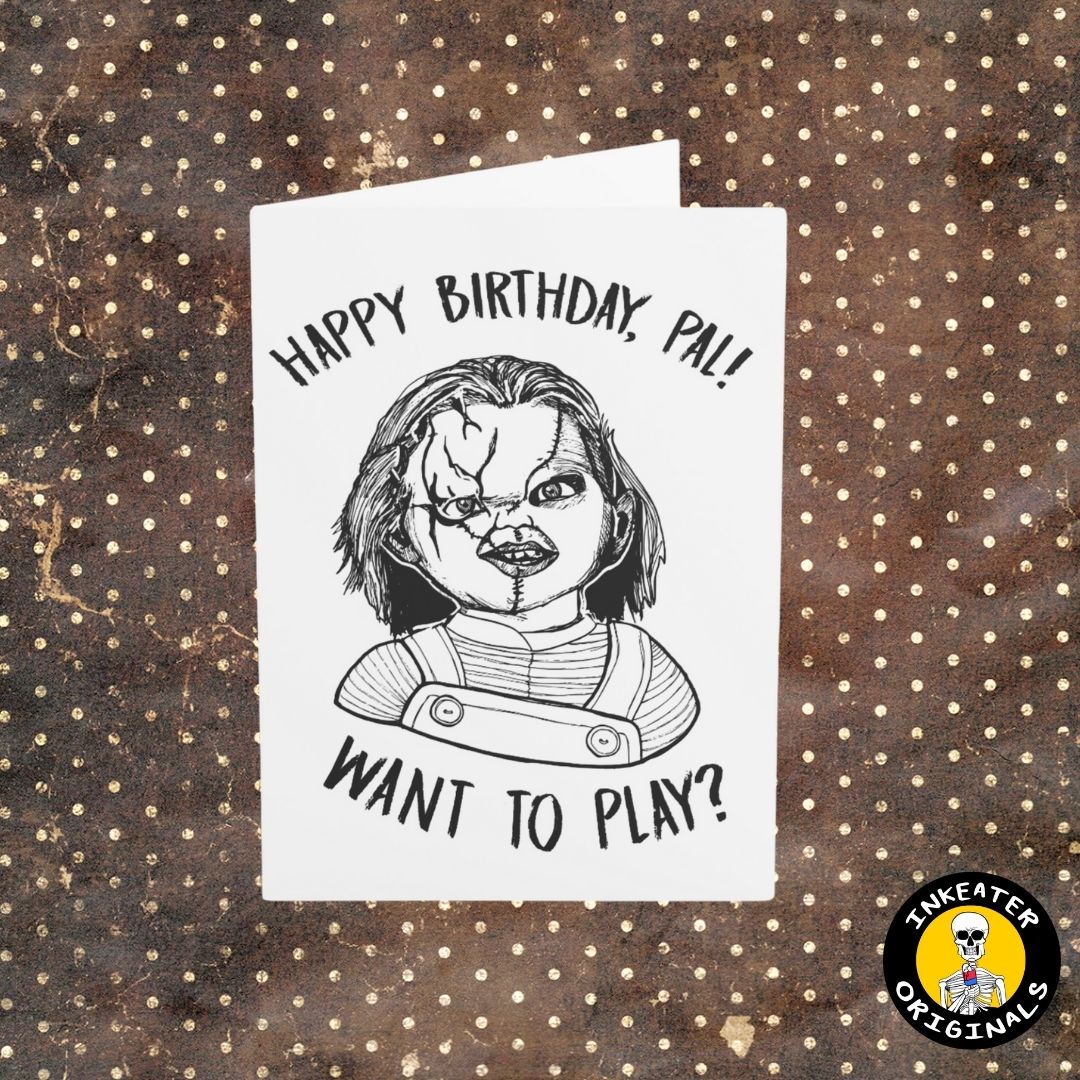 Spooky Birthday Card - Chucky Surprise