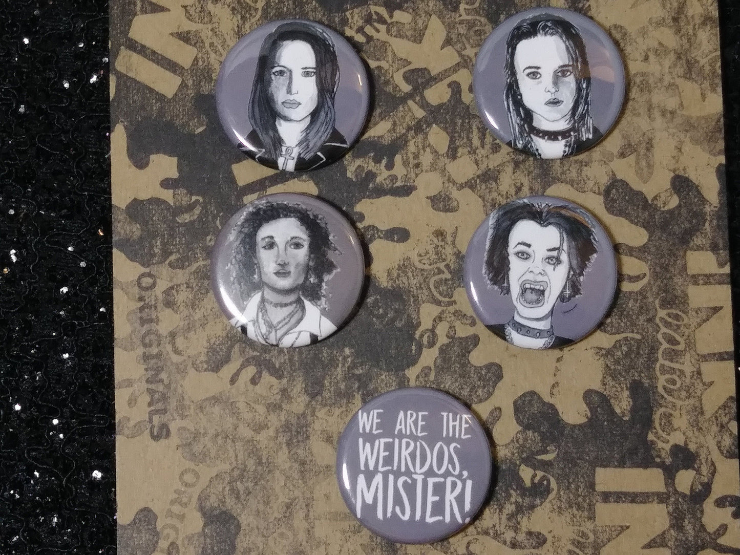 The Craft Witches Pinback Buttons: Perfect witchy gifts for her.