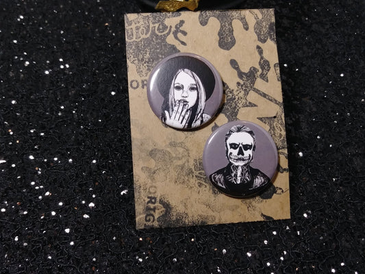 Violet & Tate AHS Buttons - Spooky Romance