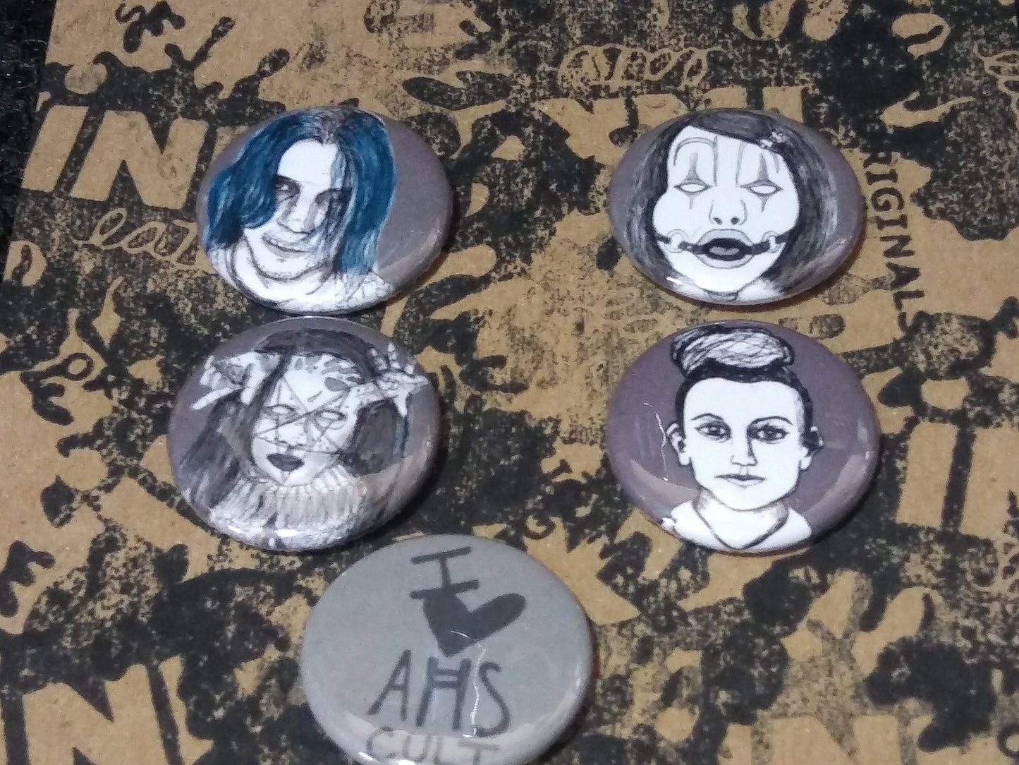 American Horror Story Cult Button Set - Creepy Collectibles