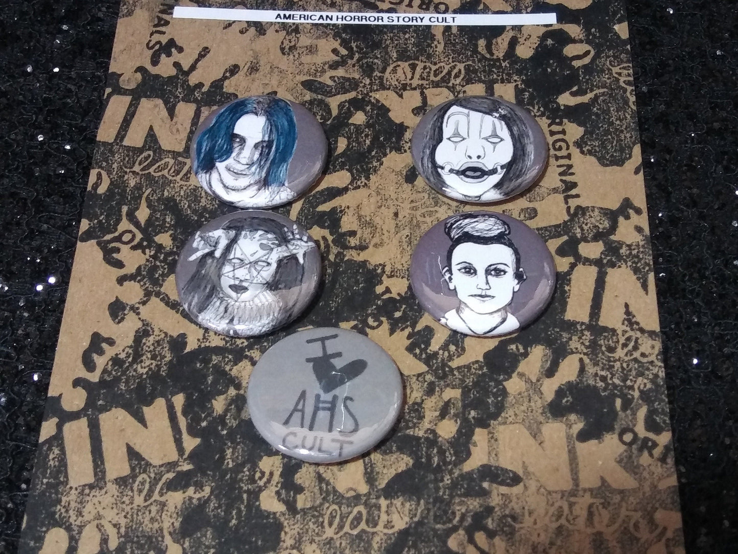 American Horror Story Cult Button Set - Creepy Collectibles
