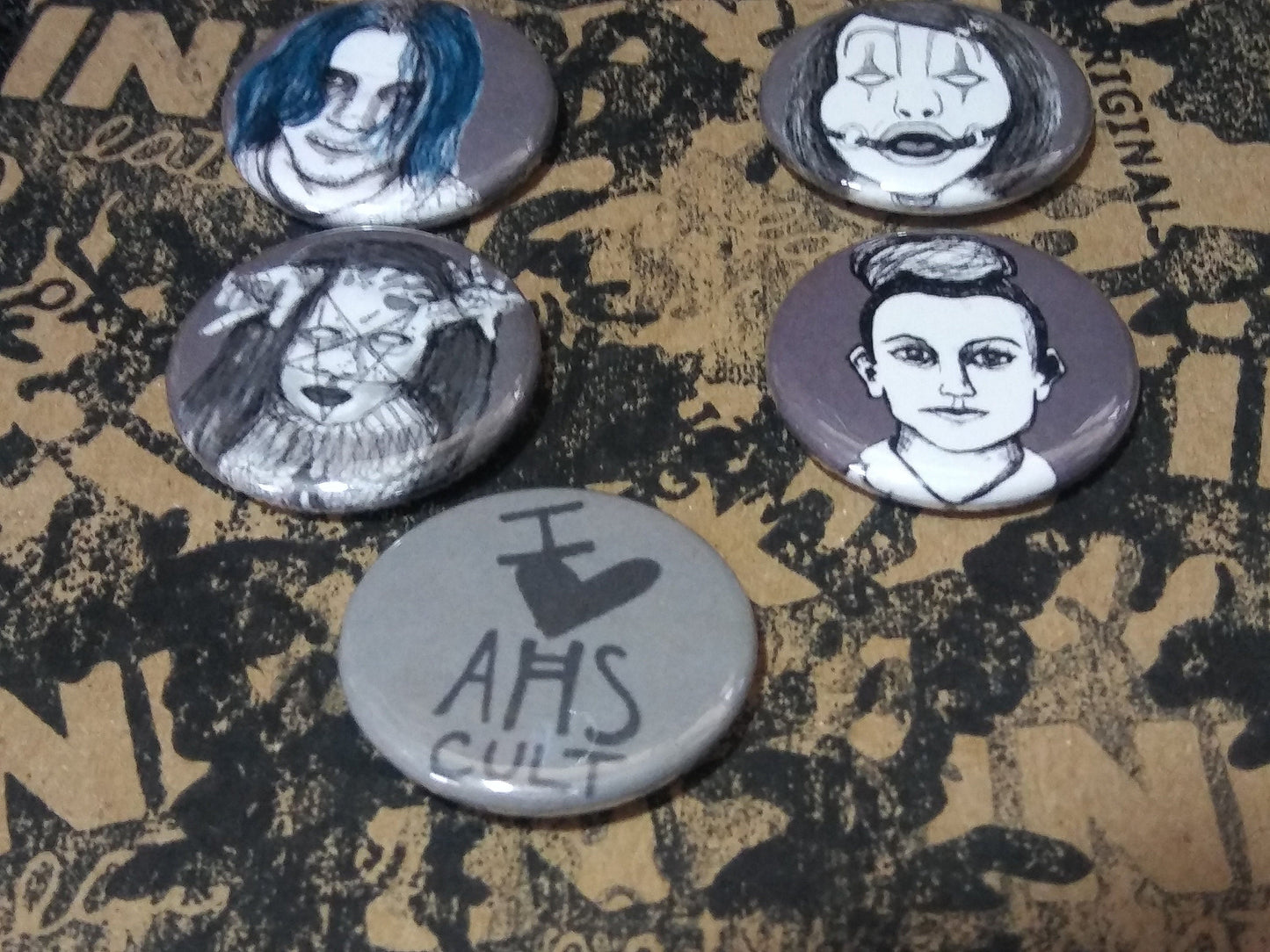 American Horror Story Cult Button Set - Creepy Collectibles