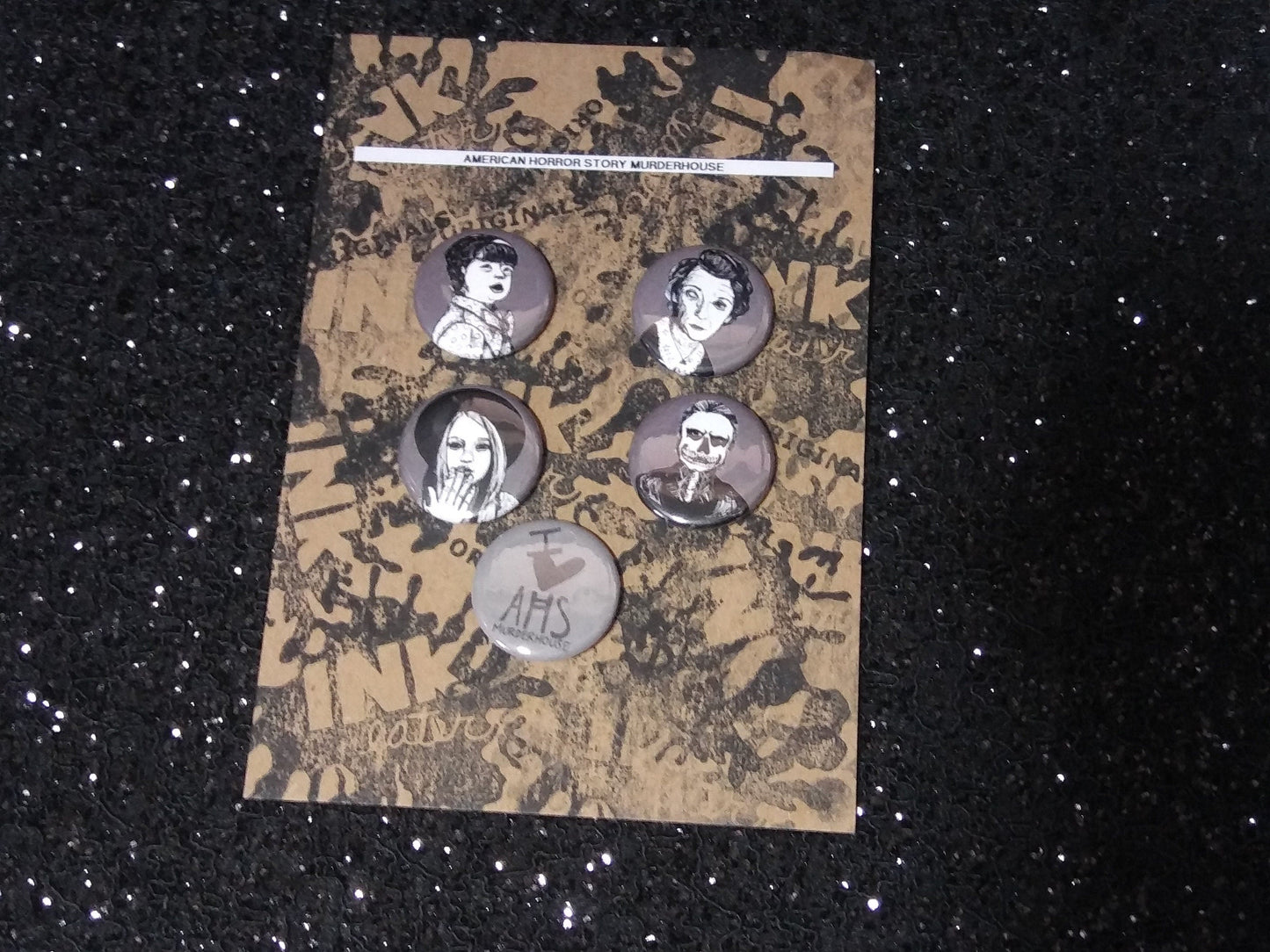 American Horror Story Murder House Button Set - AHS Gift for Horror Enthusiasts