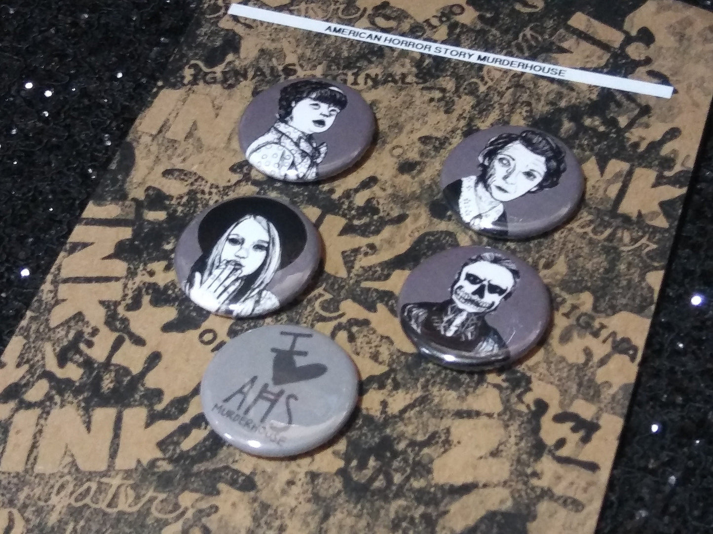 American Horror Story Murder House Button Set - AHS Gift for Horror Enthusiasts