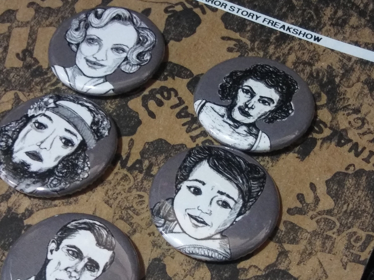 American Horror Story Freak Show Button Set - Creep-tastic Collectibles