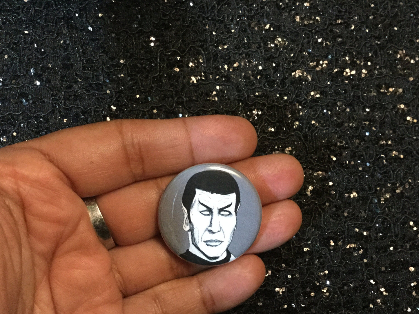 Spock Zombie Pinback Buttons - Quirky Horror Gifts!