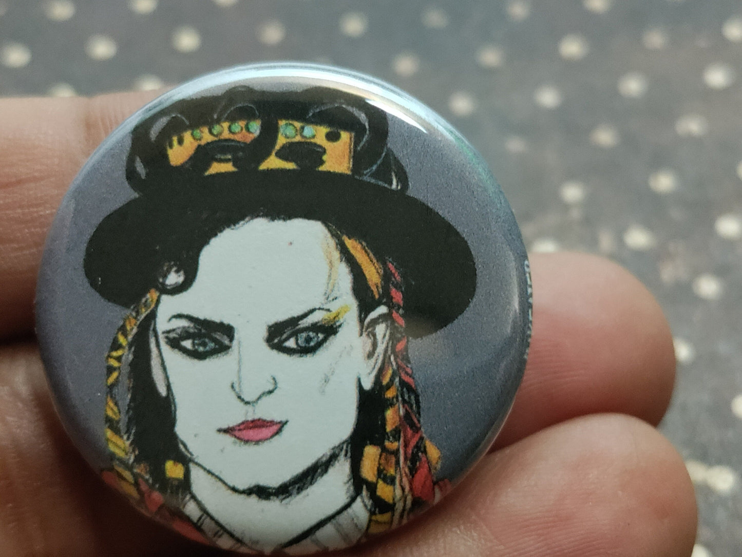 Boy George Culture Club Button: Embrace the 80s Music Magic!