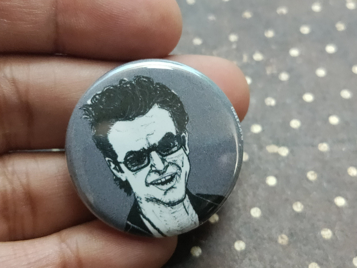 Jurassic Park Ian Malcolm Pinback Buttons - Goldblum's Iconic Character Brought to Life