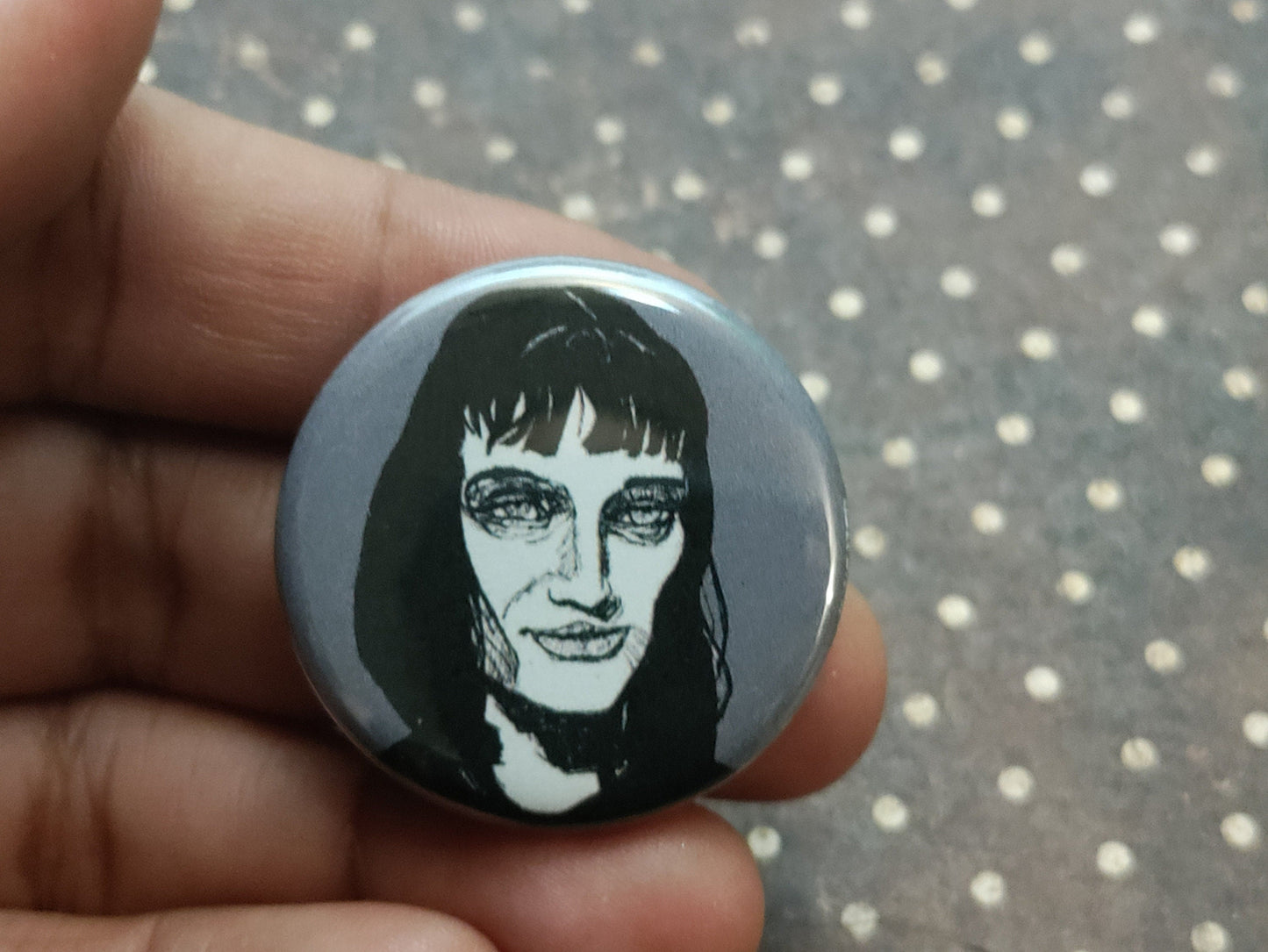 Mia Wallace Pulp Fiction Pinback Button - Iconic Horror Gift for Fans