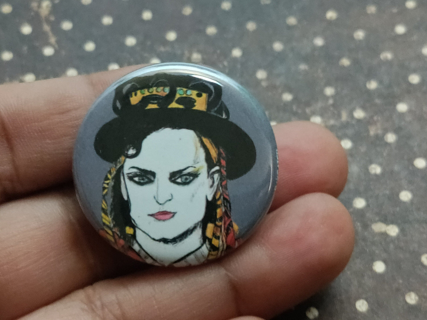 Boy George Culture Club Button: Embrace the 80s Music Magic!