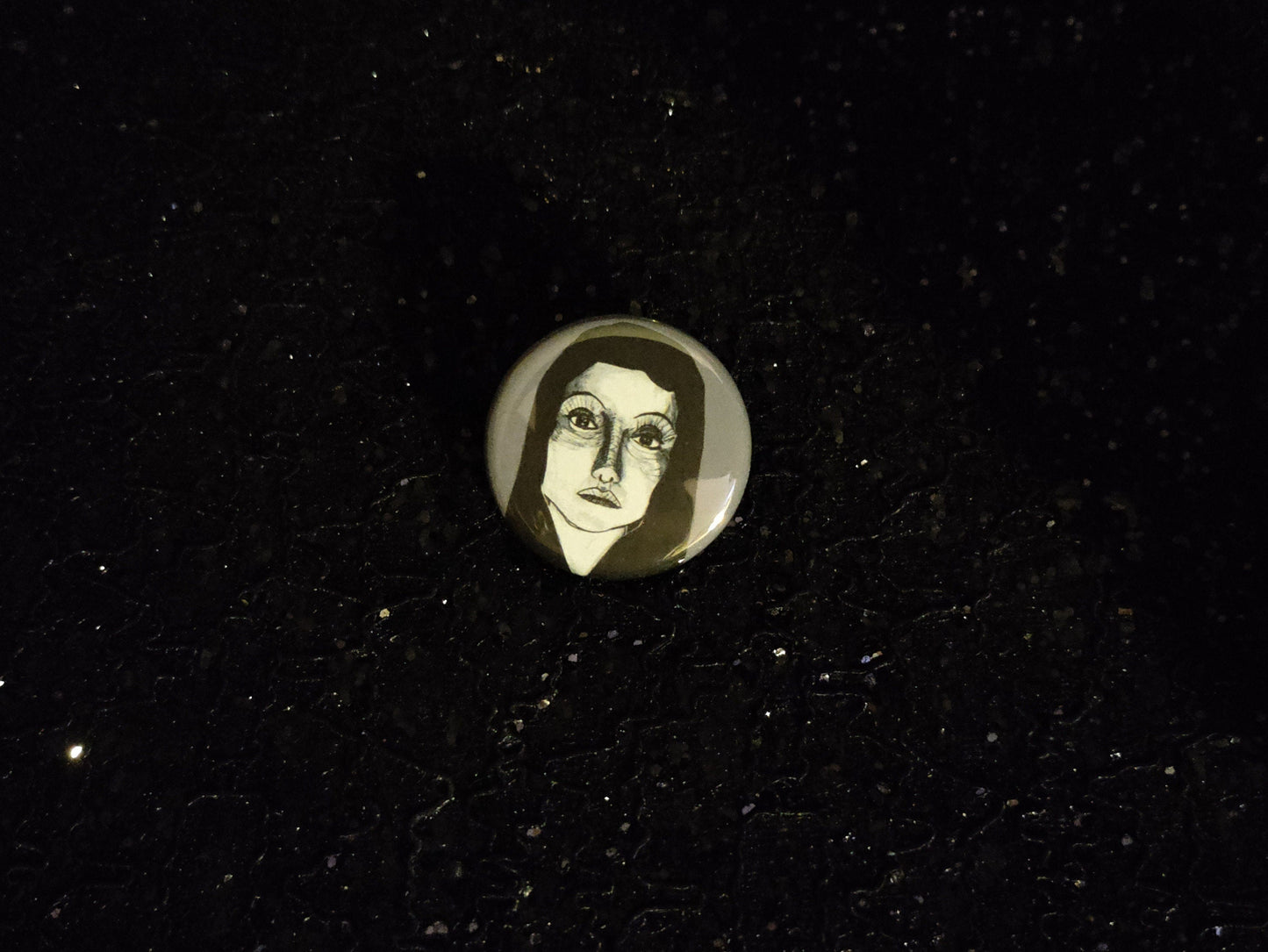 Mary Zaleska Dracula's Daughter Pinback Button - Classic Horror Women Collectible