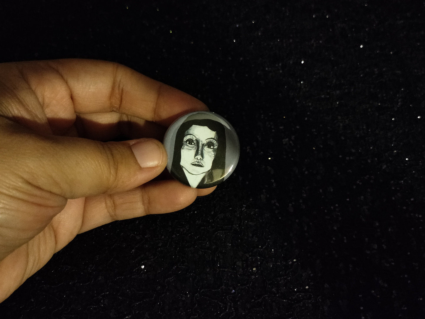 Mary Zaleska Dracula's Daughter Pinback Button - Classic Horror Women Collectible