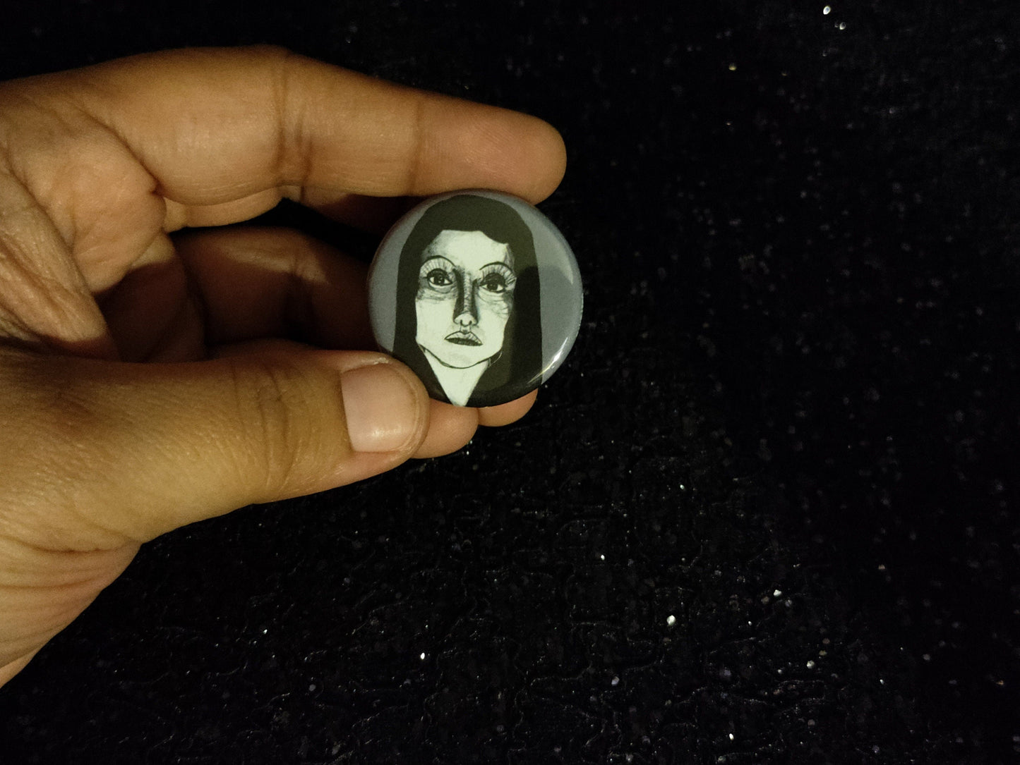 Mary Zaleska Dracula's Daughter Pinback Button - Classic Horror Women Collectible