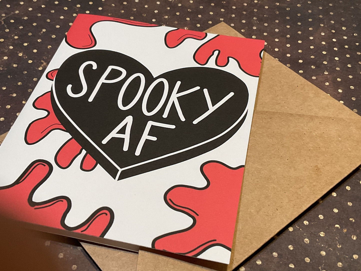 Spooky AF: Horror Candy Hearts - Unique Anniversary Card!