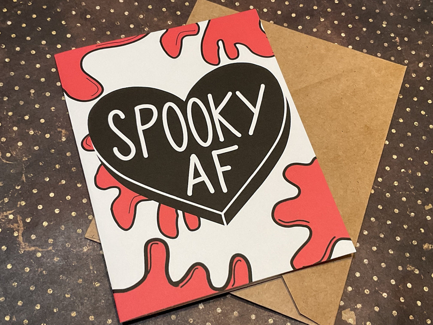 Spooky AF: Horror Candy Hearts - Unique Anniversary Card!