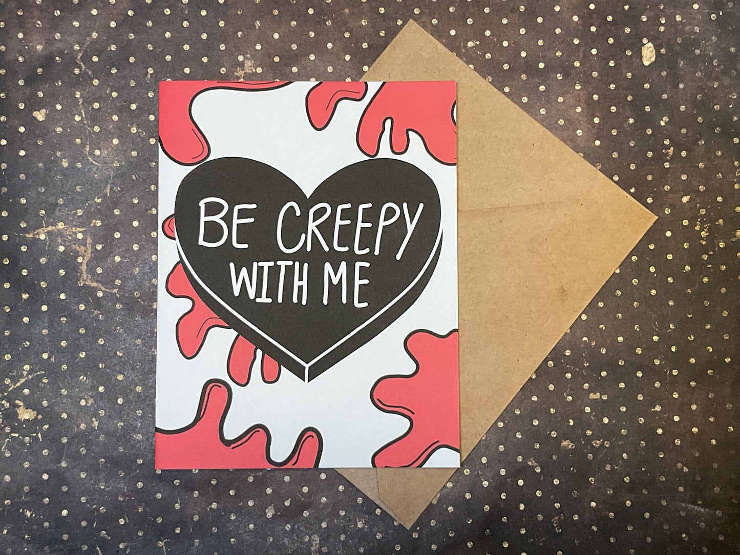 Creepy Horror Candy Hearts Card – Anniversary for Horror Fans