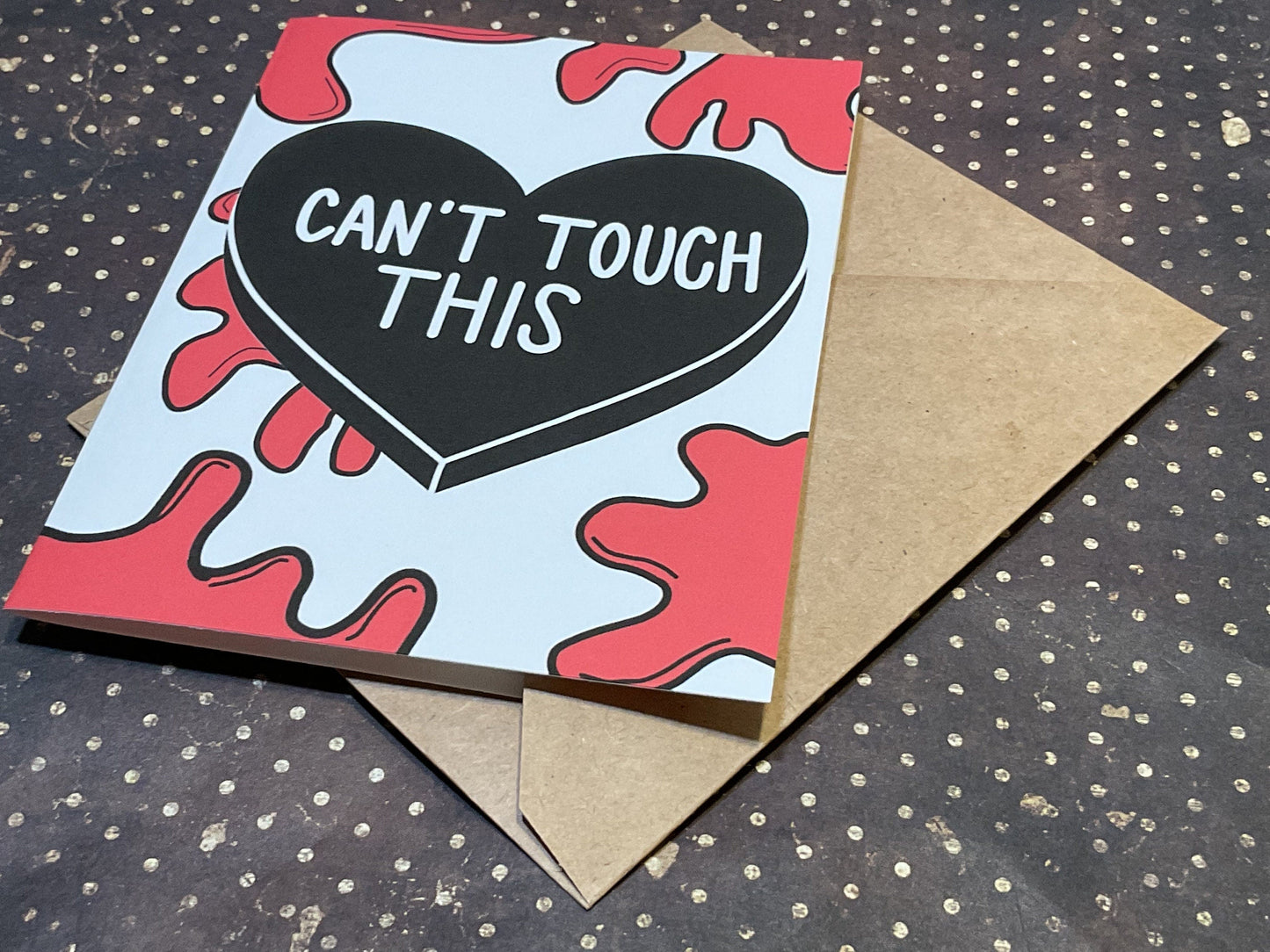 Can't Touch This: Horror Candy Hearts Anniversary Card!