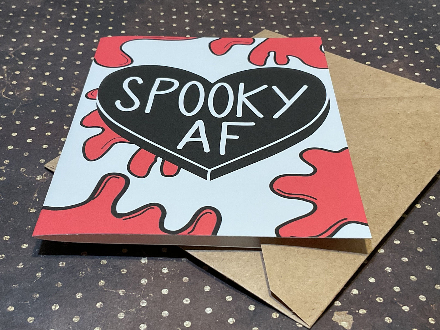 Spooky AF: Horror Candy Hearts - Unique Anniversary Card!