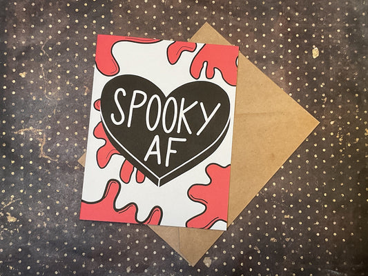 Spooky AF: Horror Candy Hearts - Unique Anniversary Card!