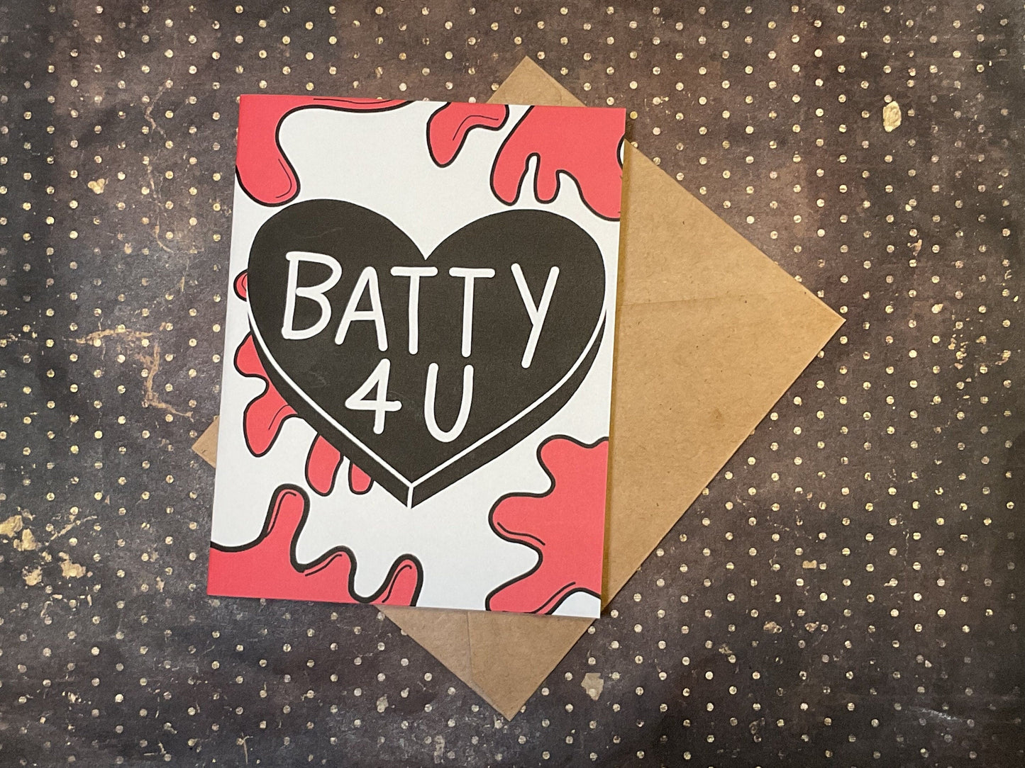 Batty 4 U Horror Card – Spooky Anniversary Gift for Horror Fans