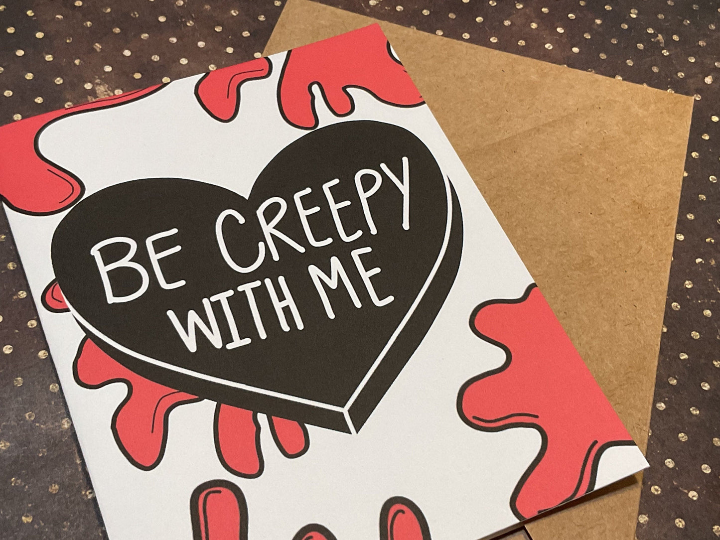 Creepy Horror Candy Hearts Card – Anniversary for Horror Fans