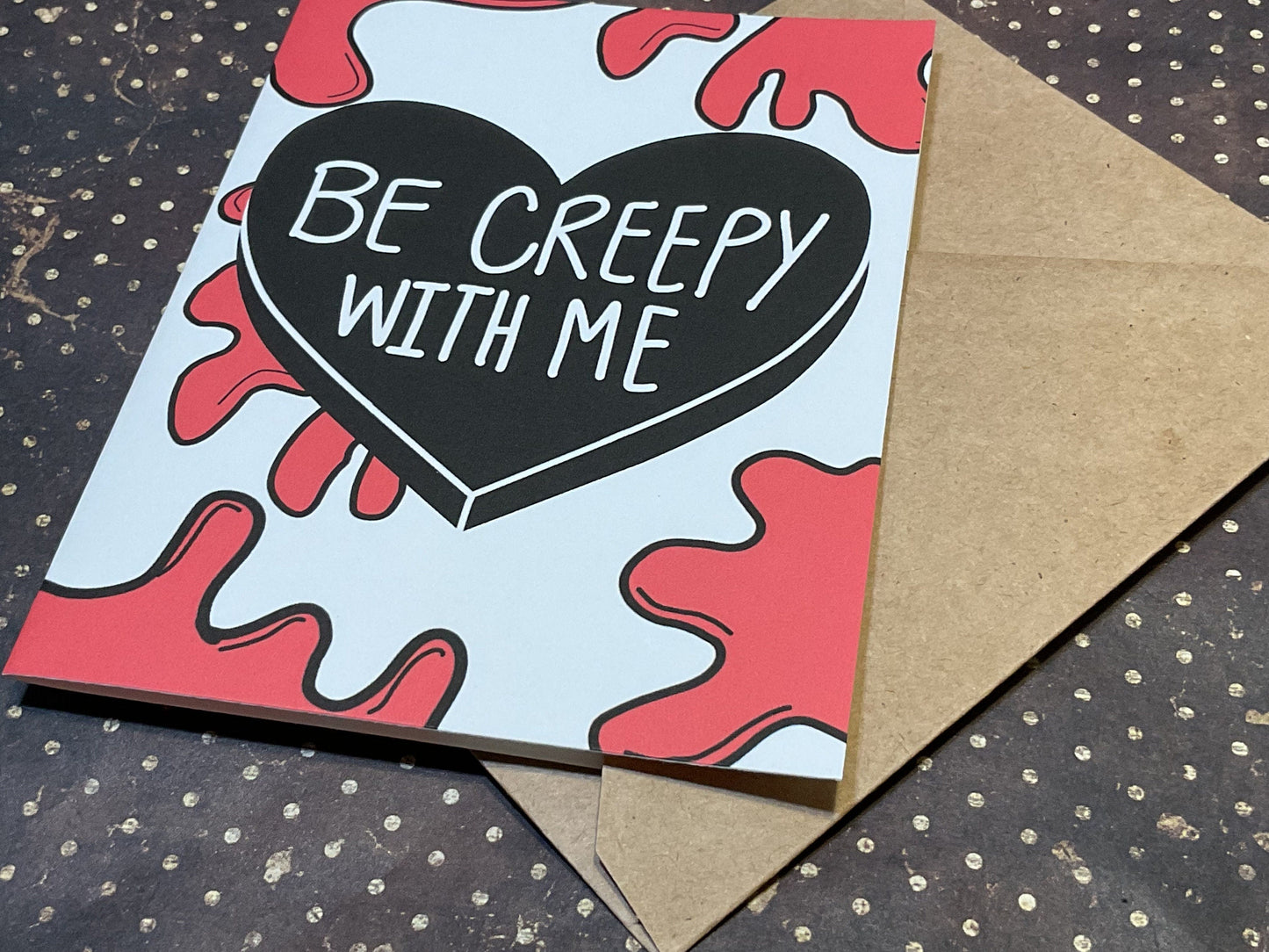 Creepy Horror Candy Hearts Card – Anniversary for Horror Fans