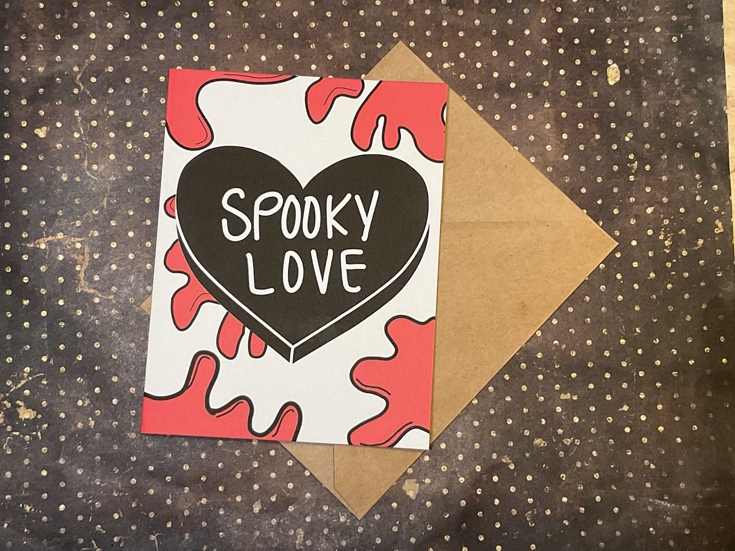 Spooky Love Horror Card – Unique Anniversary Gift for Fans
