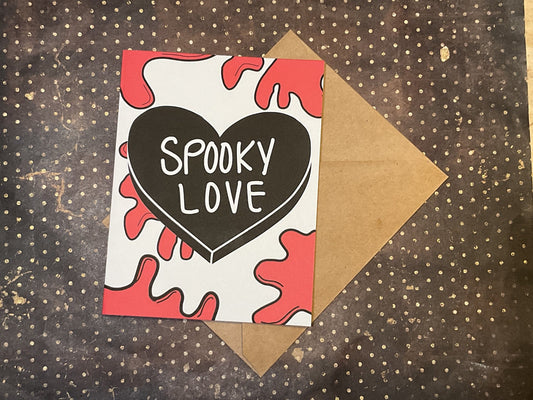 Spooky Love Horror Card – Unique Anniversary Gift for Fans