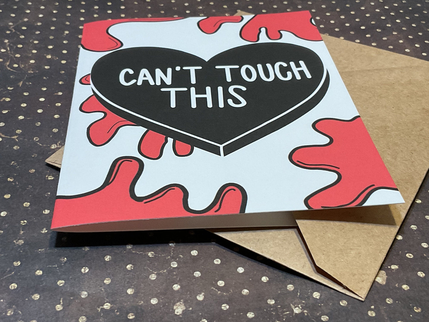 Can't Touch This: Horror Candy Hearts Anniversary Card!