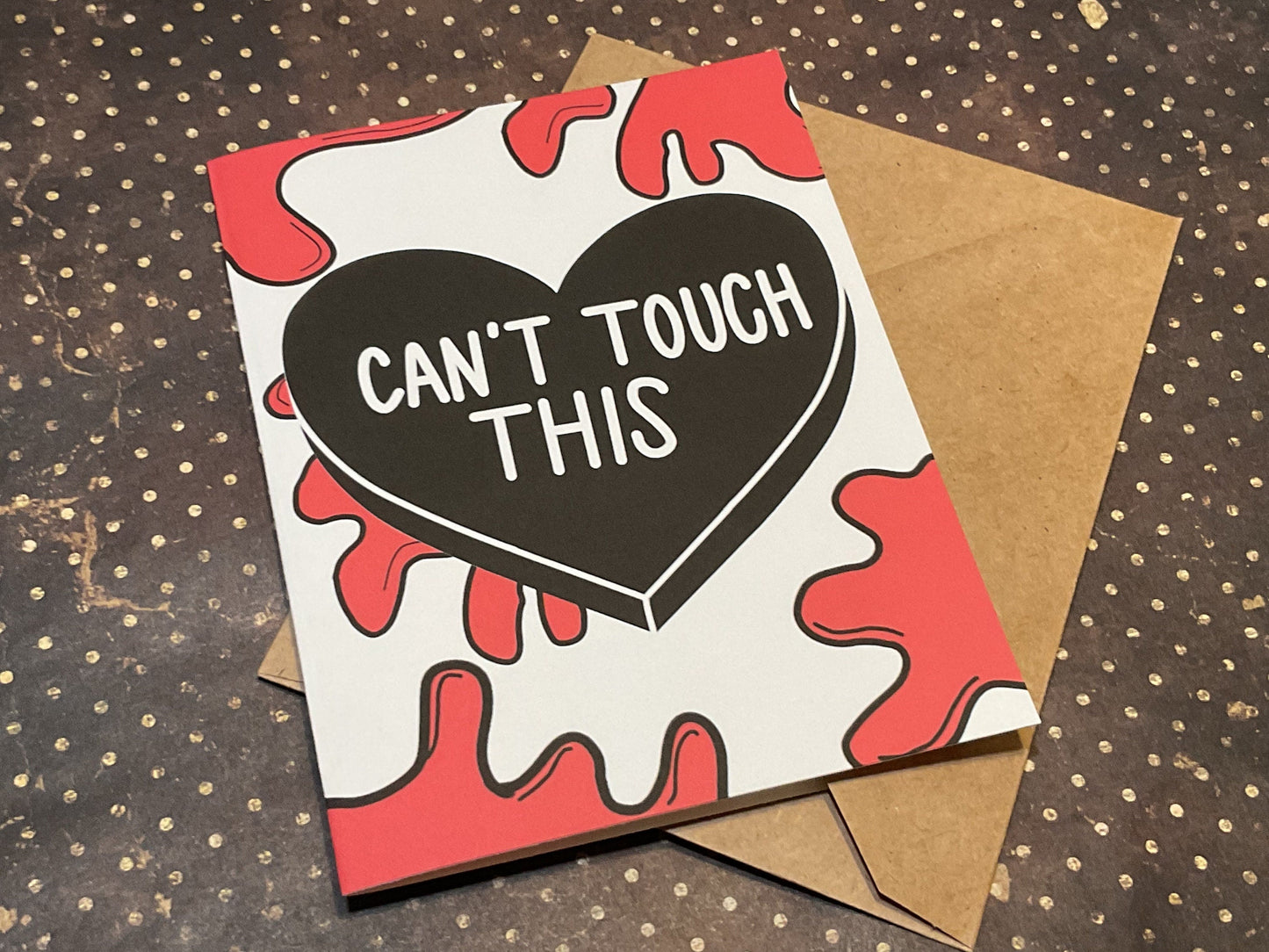Can't Touch This: Horror Candy Hearts Anniversary Card!