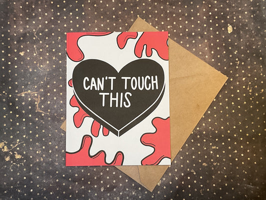 Can't Touch This: Horror Candy Hearts Anniversary Card!